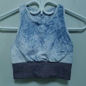 Lululemon Ebb to Train Bra 6 Small Woman's Wash White Black Bra Sports Luna